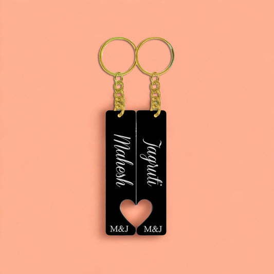 Couple Key Chain Custom Cute Keychain for Couples-Set of 2
