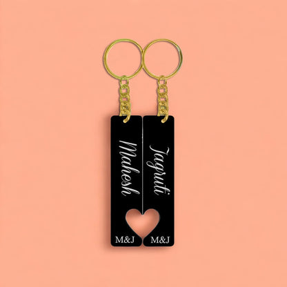 Couple Key Chain Custom Cute Keychain for Couples-Set of 2