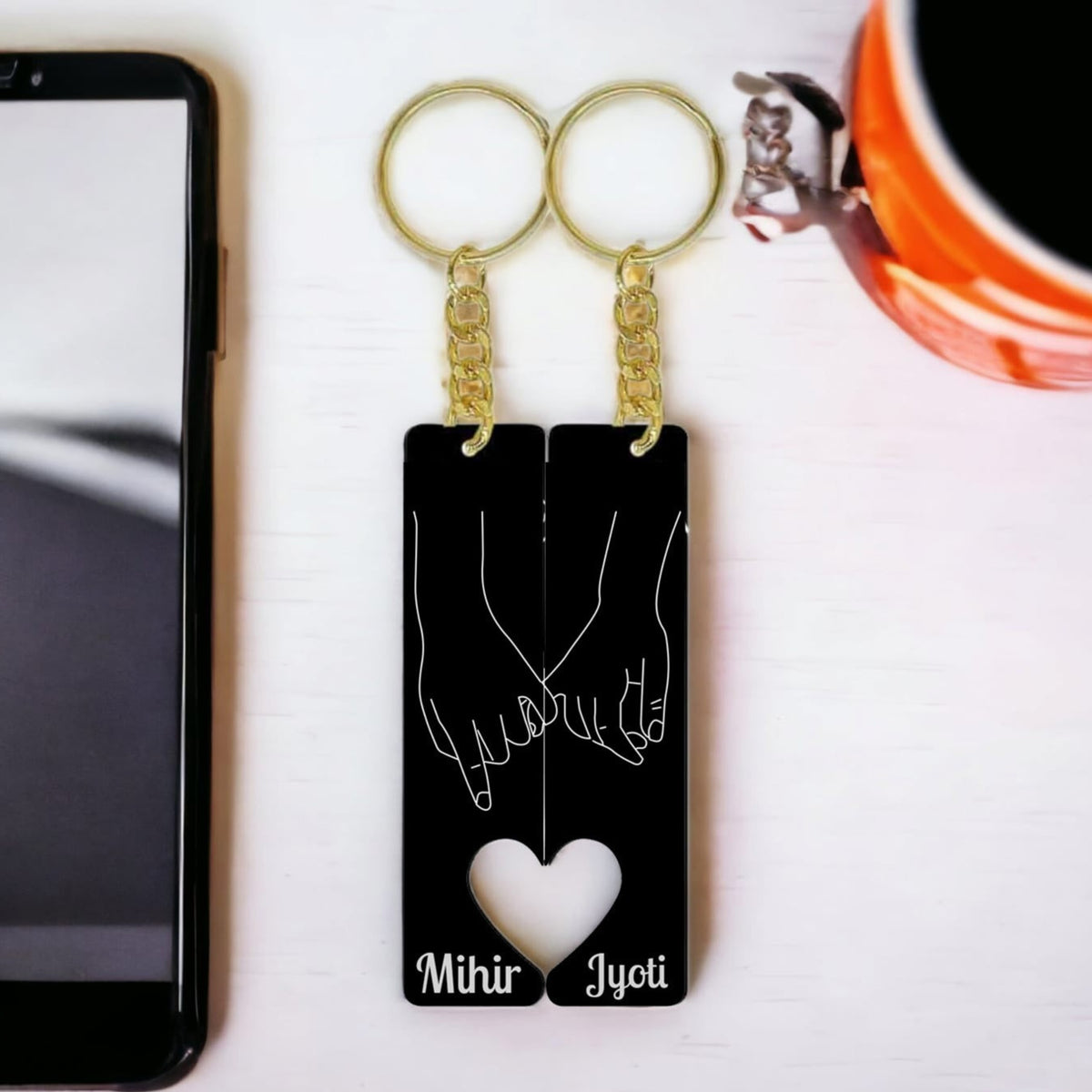 Couple Key Chain Couples Keychain Custom Key Chain | Valentines Day Gifts – Nutcase