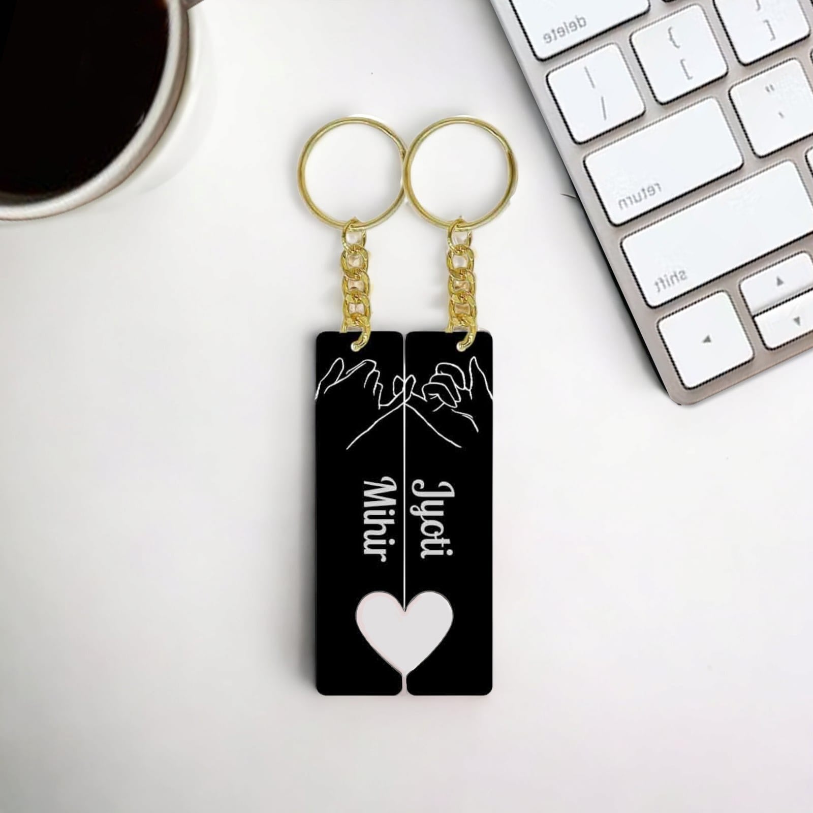 Matching Keychains for Couples Custom Key Ring | Valentines Day Gifts ...