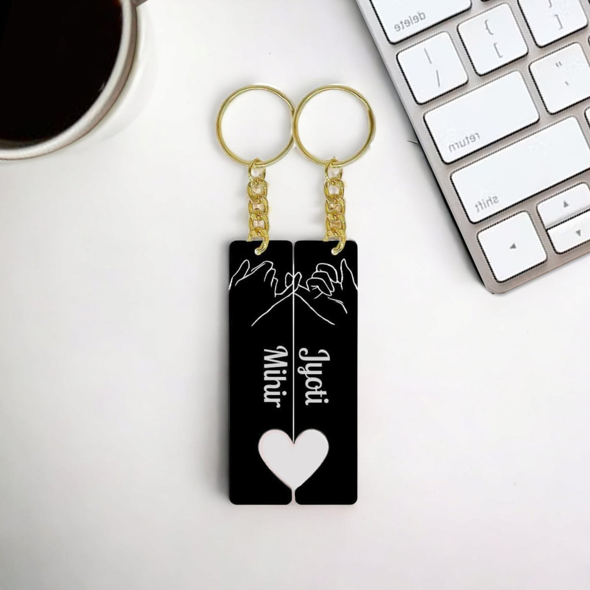 Numpty Keychain Matching Keychains for Couples Custom Key Ring | Valentines Day Gifts ...