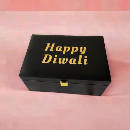 Diwali Gift Box with Custom Silver Coin Hamper Dry Fruits Silver Coin Chocolate & Candle