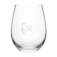 Personalized Stemless Engraved Wine Glass Custom Cocktail / Whiskey Glass