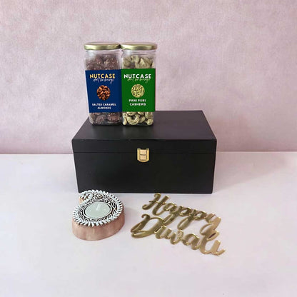 Nutcase Diwali Gift Box With Flavored Dry Fruits and Festive Candle