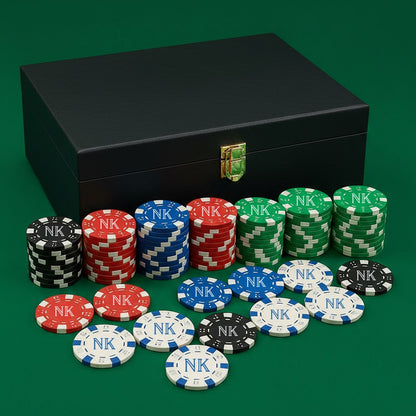 Professional Ceramic Poker - Custom Clay Poker Coin with Playing Cards Non-Tearable & Waterproof (100/200/300 in 5 Colors) - CHIPS COLORS MAY VARY