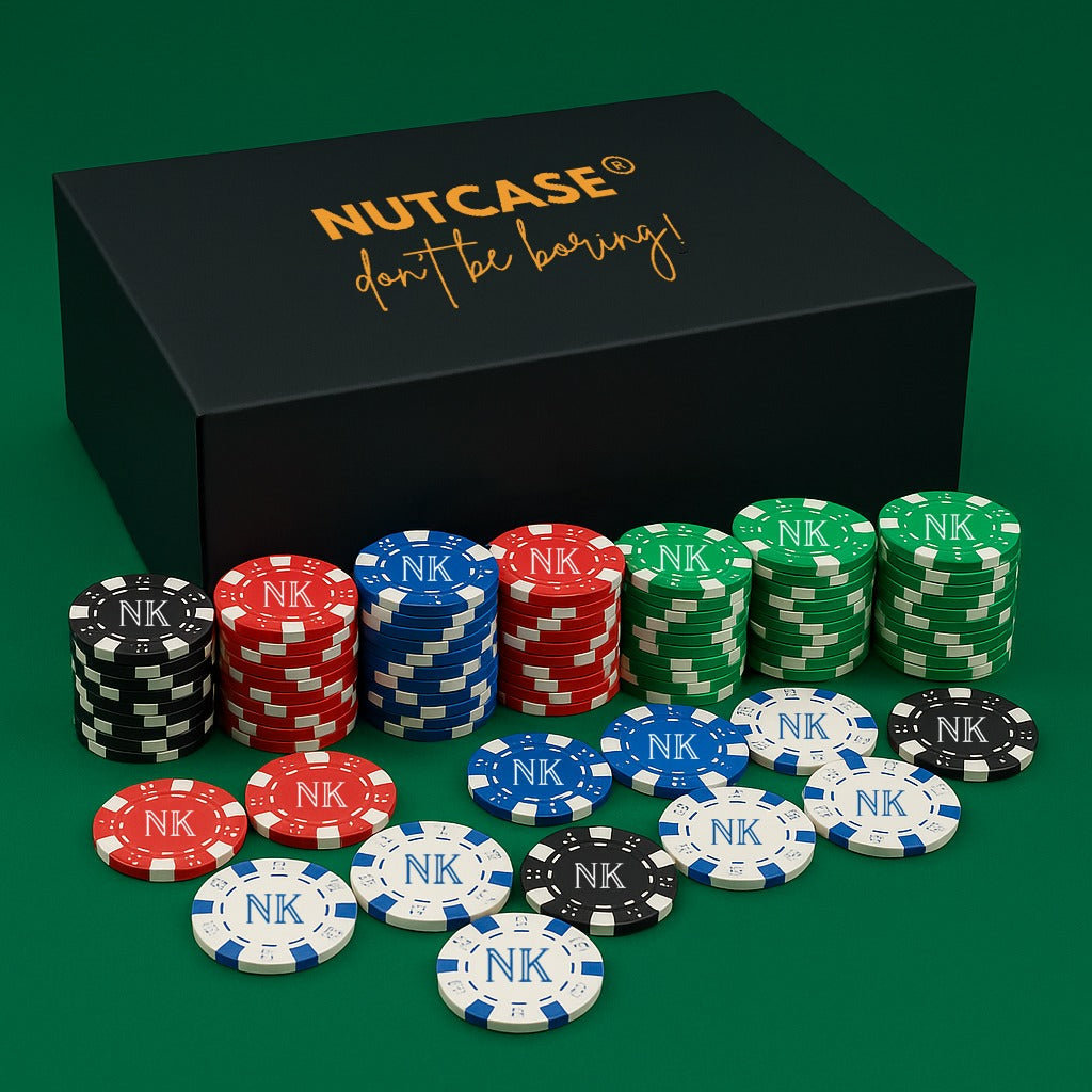 Professional Ceramic Poker - Custom Clay Poker Coin with Playing Cards Non-Tearable & Waterproof (100/200/300 in 5 Colors) - CHIPS COLORS MAY VARY