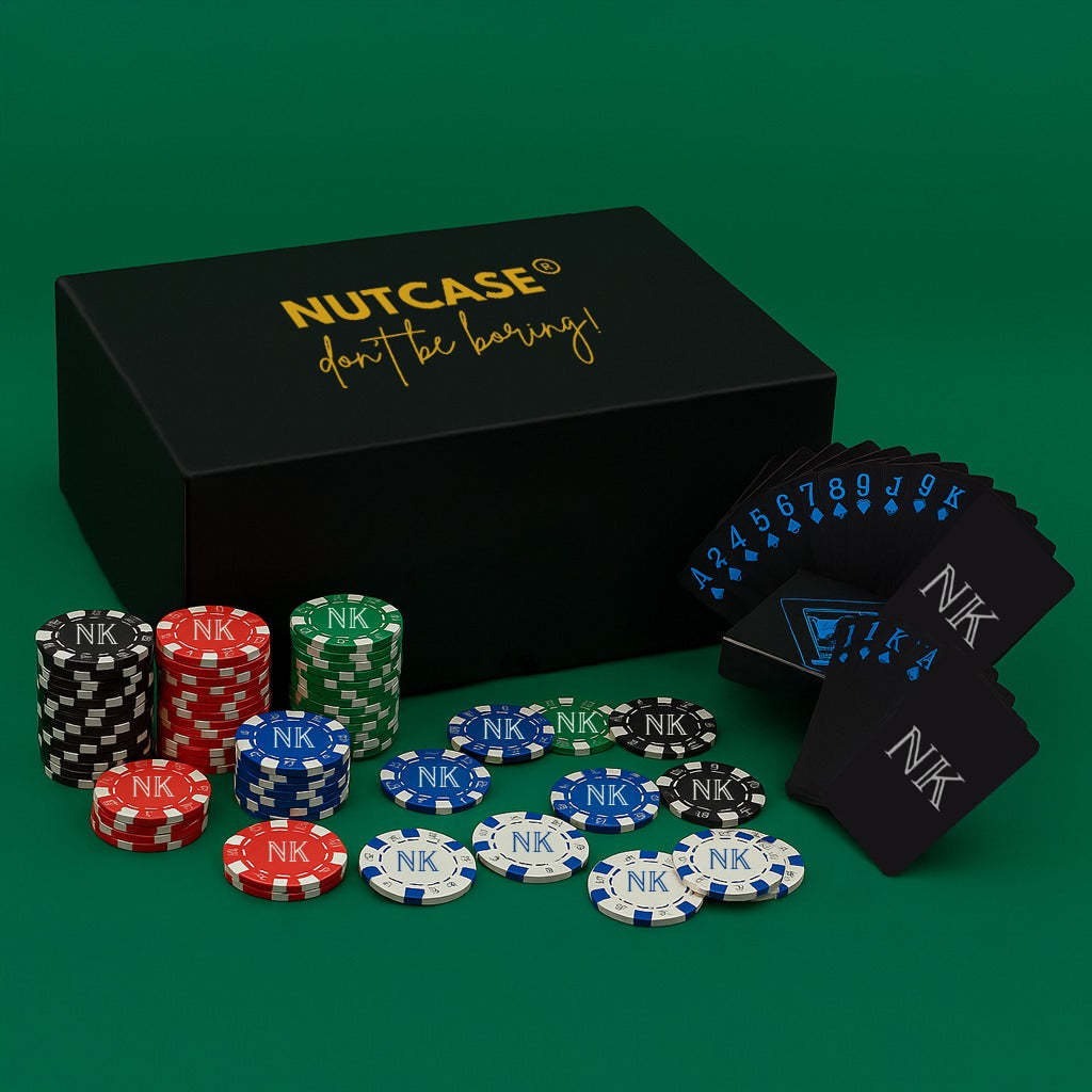 Professional Ceramic Poker - Custom Clay Poker Coin with Playing Cards Non-Tearable & Waterproof (100/200/300 in 5 Colors) - CHIPS COLORS MAY VARY