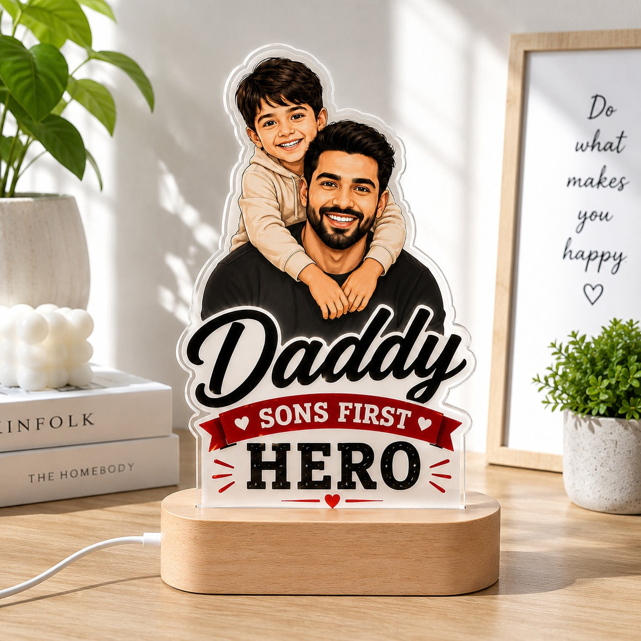 Custom Photo LED Lamp for Dad | Personalized Father's Day Gift