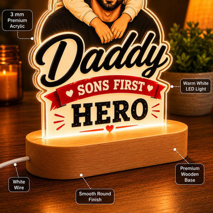 Custom Photo LED Lamp for Dad | Personalized Father's Day Gift