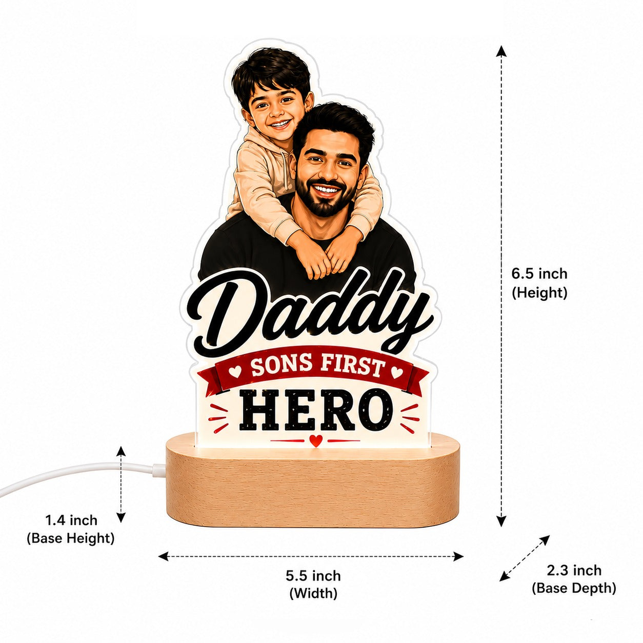 Custom Photo LED Lamp for Dad | Personalized Father's Day Gift