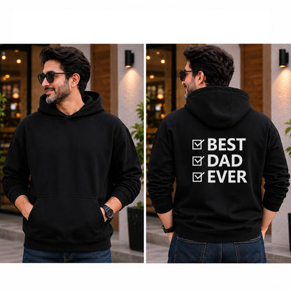 Hoodie for Dad Custom Designer Black Hoodies-Father's Day Gift