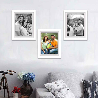 Black White Photo Frame Customized Picture Frame for Wall  8x10 Inch (Set of 3)