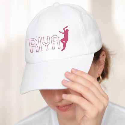 Nutcase Cap in White - Customized  Name On White Cap - Cricket