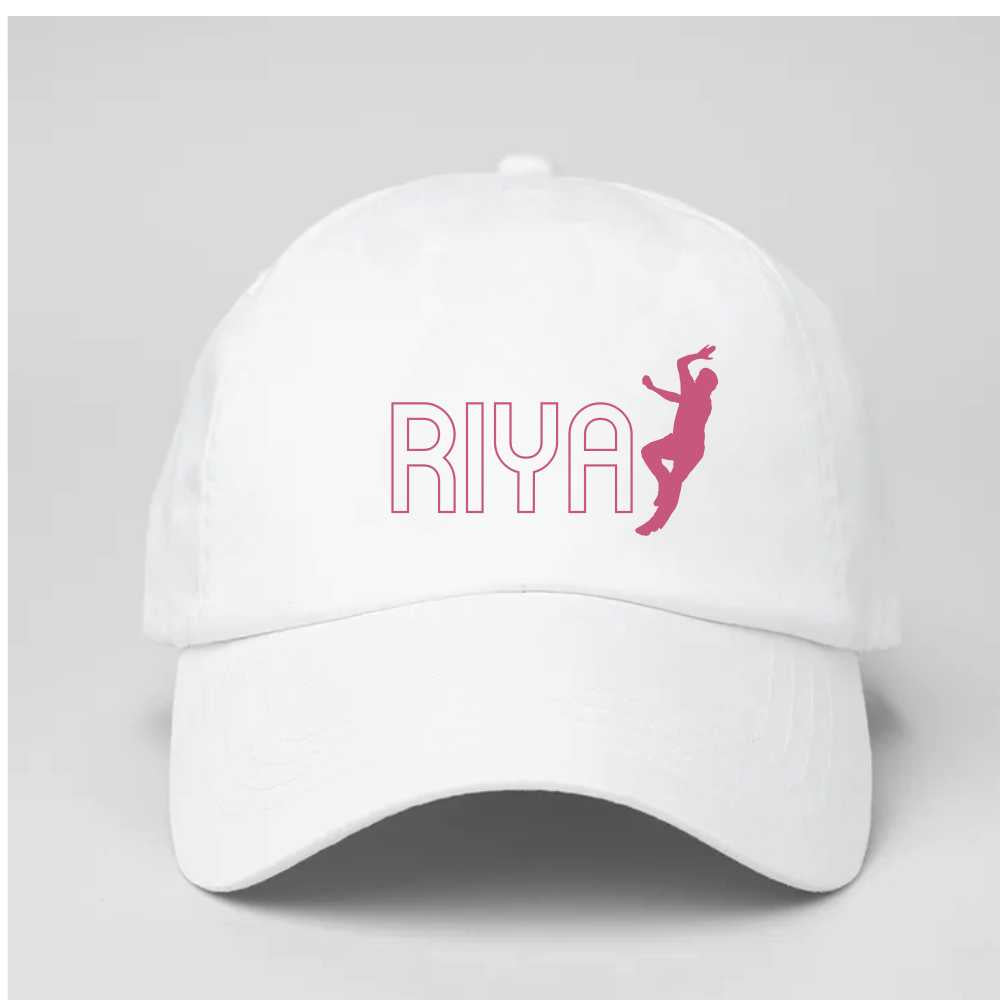 Nutcase Cap in White - Customized  Name On White Cap - Cricket