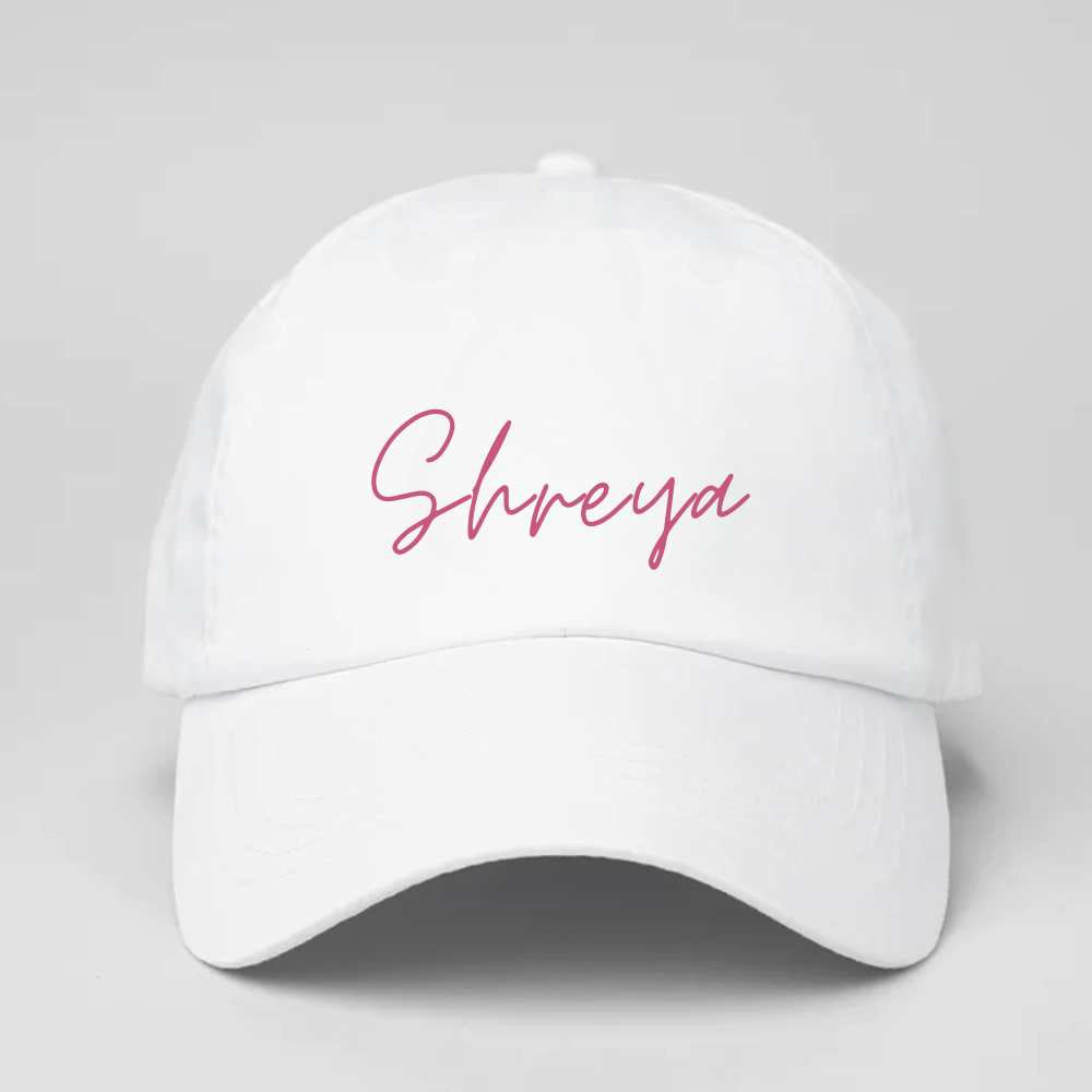 Personalized Cap for Women - White Caps with Name