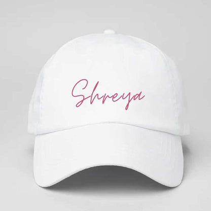 Personalized Cap for Women - White Caps with Name