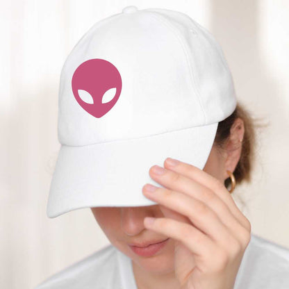Nutcase Customized Cap with Name - Alien Design White Caps