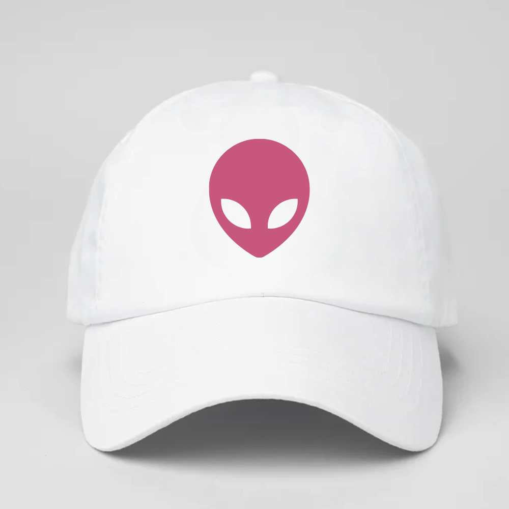 Nutcase Customized Cap with Name - Alien Design White Caps