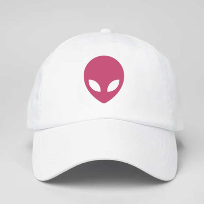 Nutcase Customized Cap with Name - Alien Design White Caps
