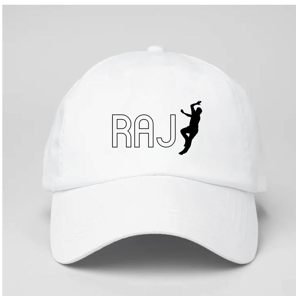 Nutcase Cap in White - Customized  Name On White Cap - Cricket