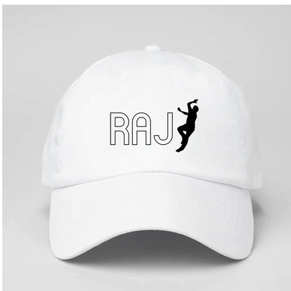 Nutcase Cap in White - Customized  Name On White Cap - Cricket