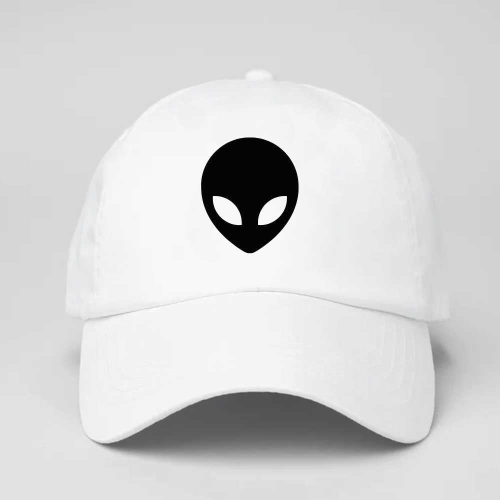 Nutcase Customized Cap with Name - Alien Design White Caps