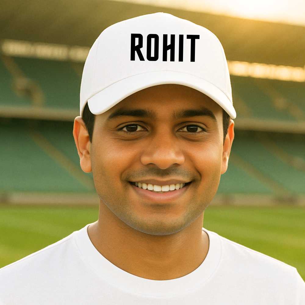 Nutcase Name on Cap - Customized White Cap