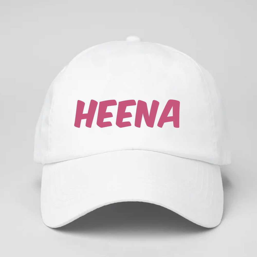 Nutcase Custom Caps with Name - White Cap