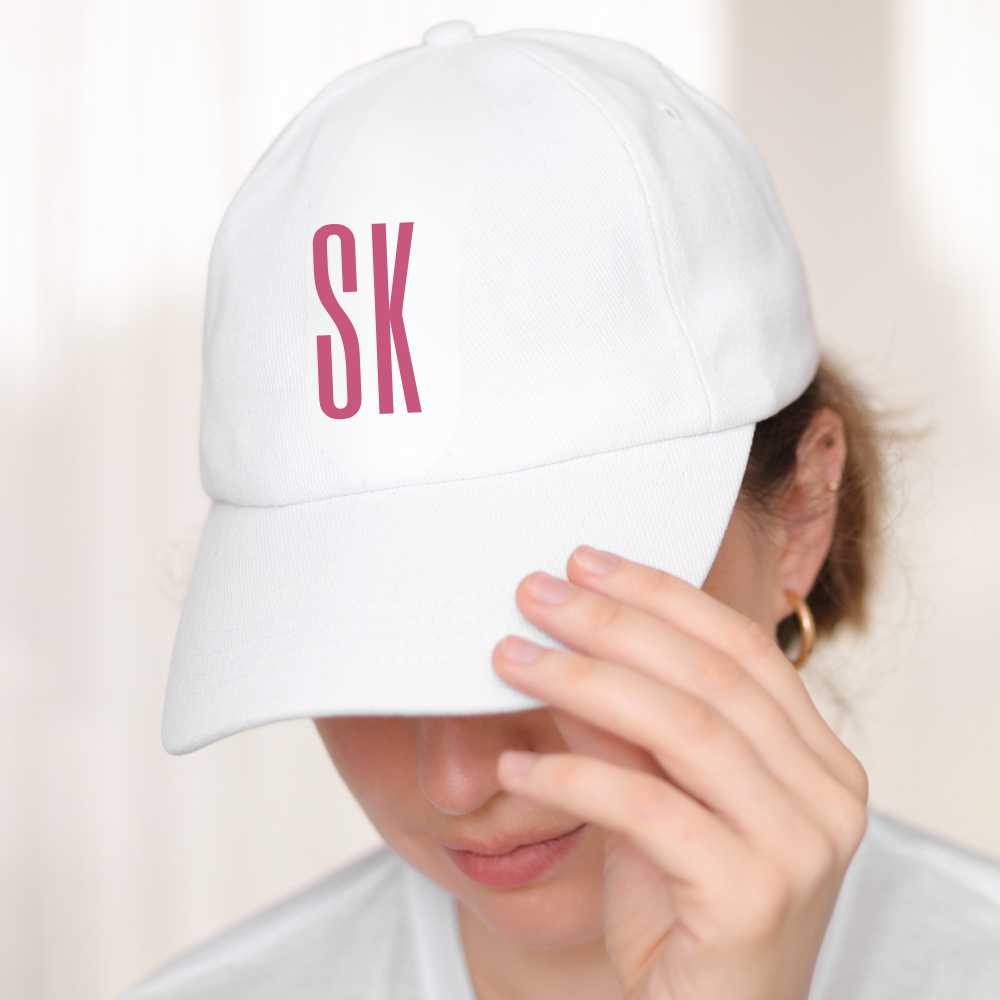 Custom Ladies Cap White with Name