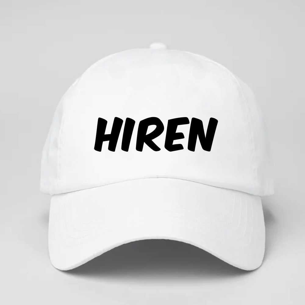 Nutcase Custom Caps with Name - White Cap