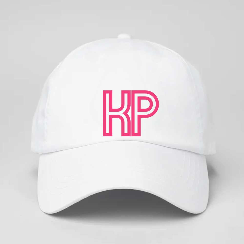 Nutcase Custom Cap with Initial - White Cap