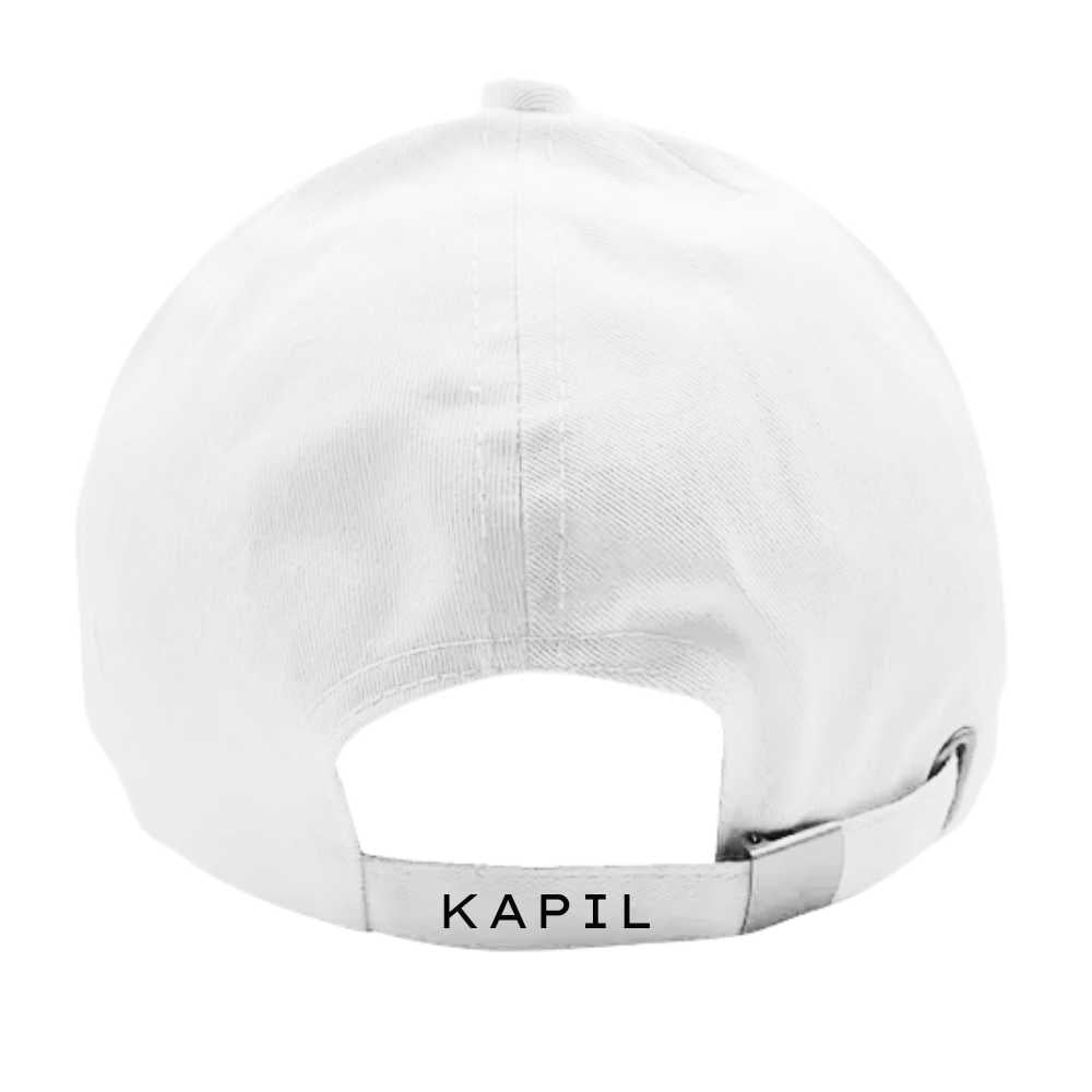 Nutcase Custom Cap with Initial - White Cap