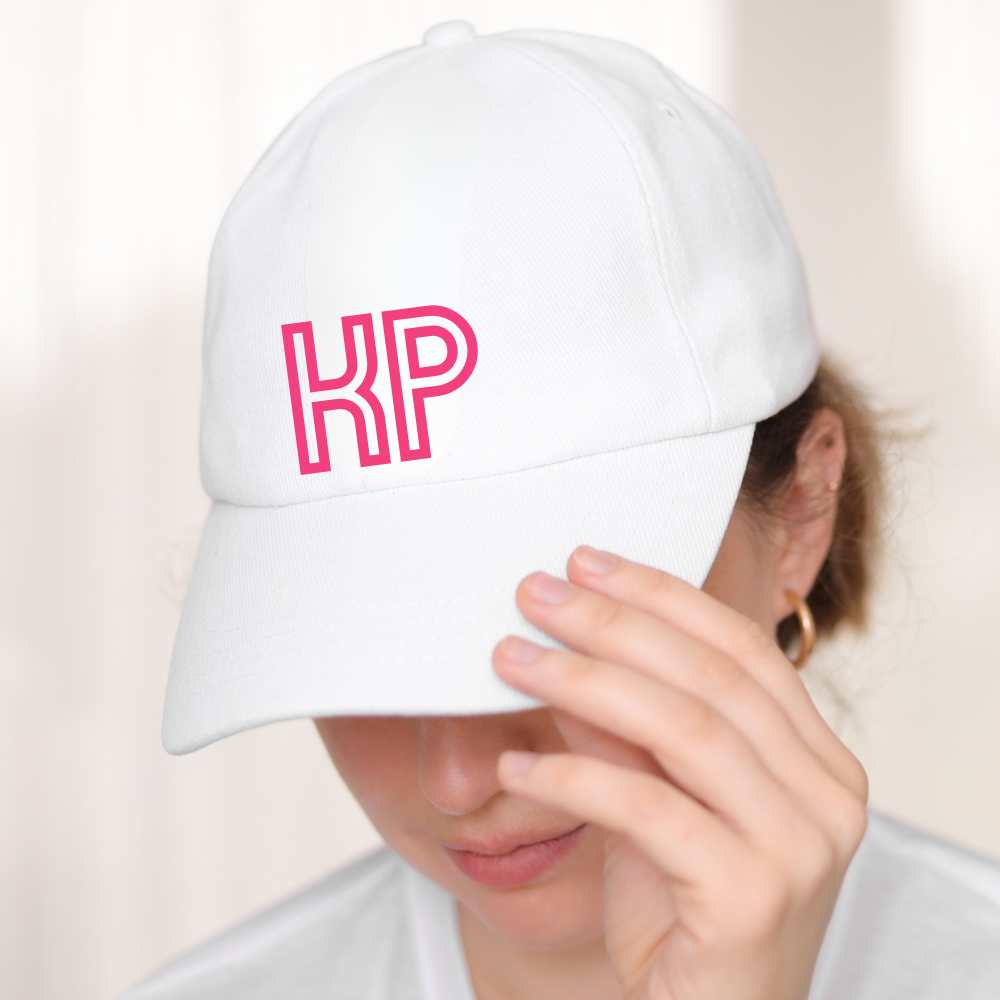 Nutcase Custom Cap with Initial - White Cap