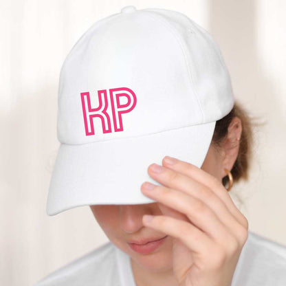 Nutcase Custom Cap with Initial - White Cap