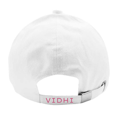 Nutcase Customized Name Cap - White Cap with Name for Bikers