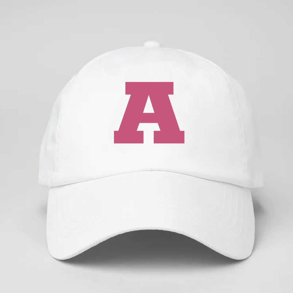 Personalized White Caps for Ladies with Initial