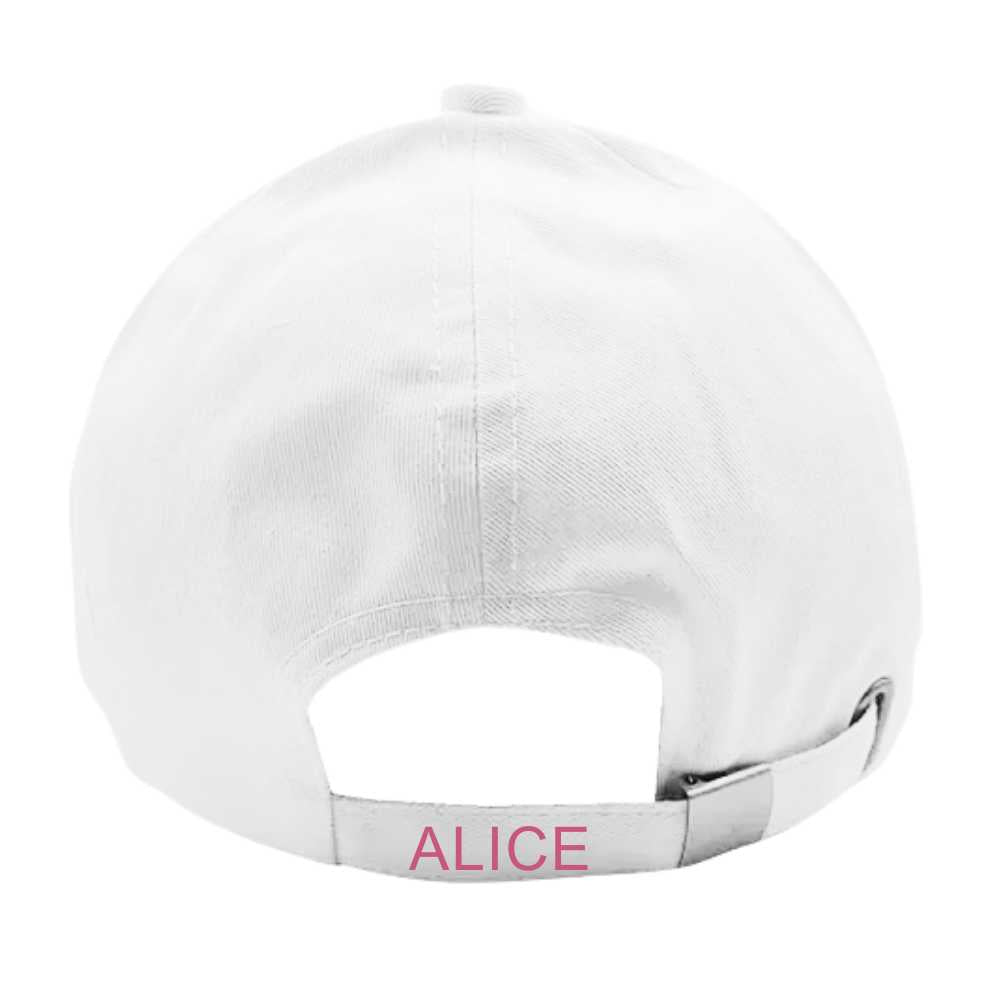 Personalized White Caps for Ladies with Initial