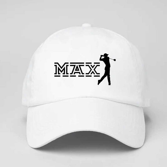 Nutcase White Color Cap - Personalized with Name White Caps - Golf