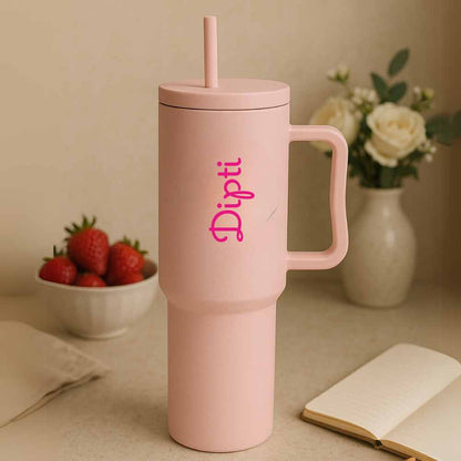 Nutcase Custom Hot and Cold Water Tumbler with Lid and Straw Large Travel Cups 1200ml