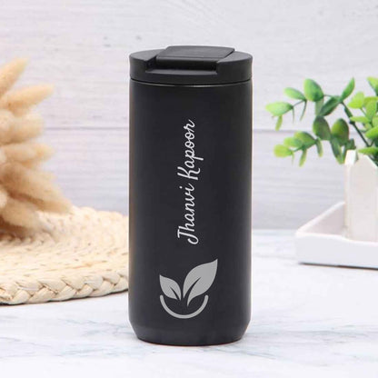 Personalized Coffee Tumbler with Logo & Name - Insulated Travelling Sipper Flask (400 ML)