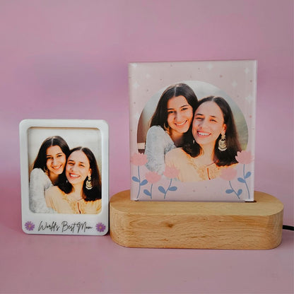 Personalized Mother’s Day Gift Box – LED Photo Lamp, Custom Magnet & Ferrero Rocher Chocolates