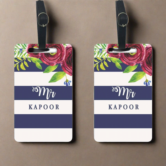 Custom Bag Tags - Suitcase Luggage Tags for Mr- Set of 2