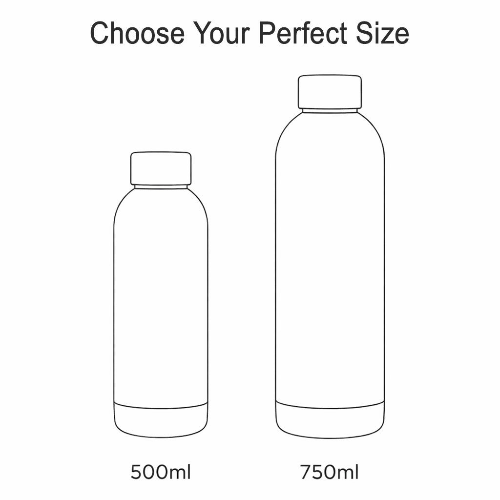 Stainless Steel Water Bottle with Names 500ml Double Insulated Bottles for Office Home Travel- BPA Free, Leakproof