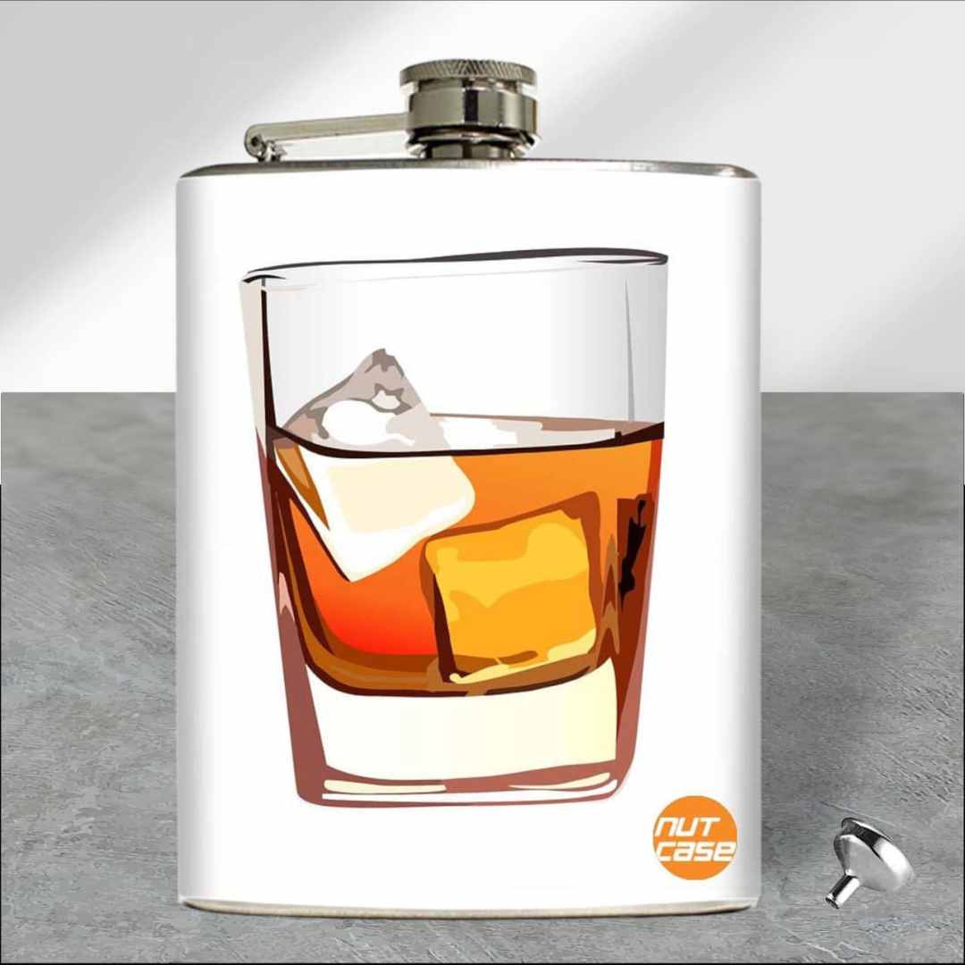 Hip Flask  -  Whiskey On The Rocks