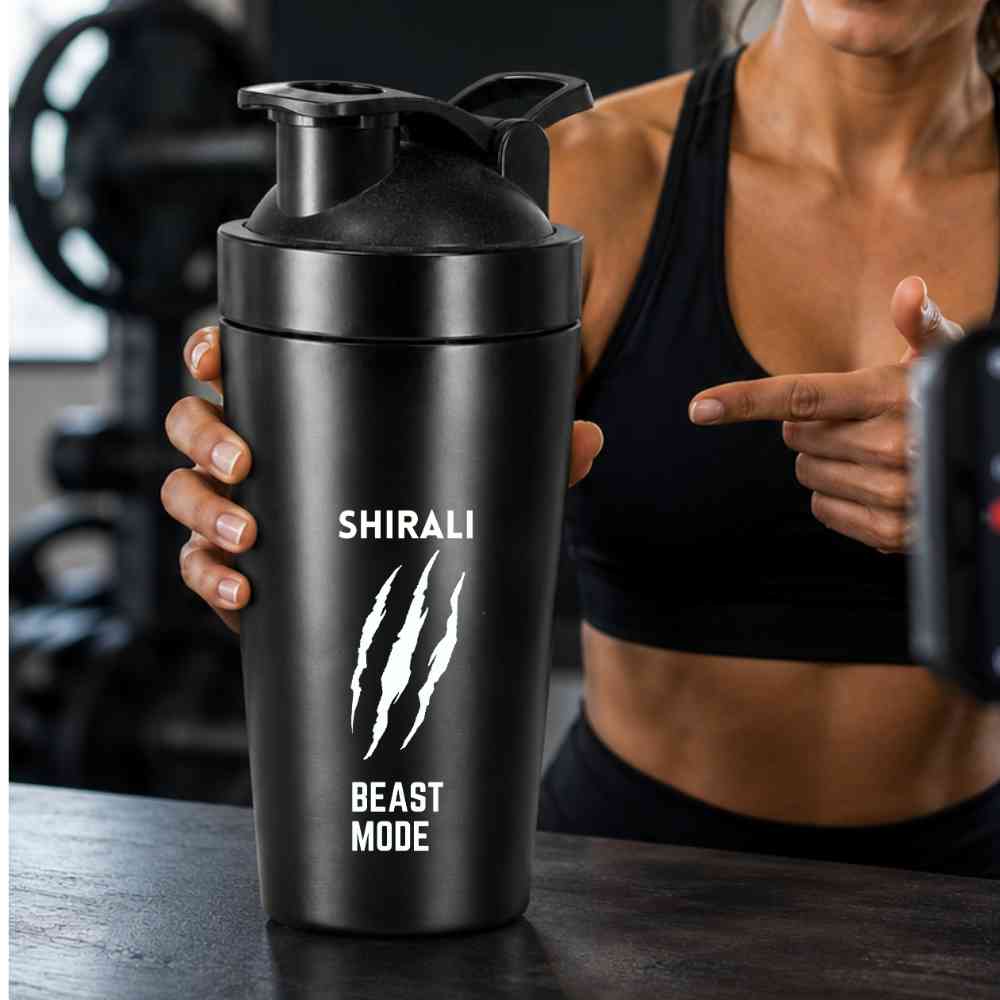 Custom Shaker Bottle for Protein Mixer Sippers Gym Workouts with Whisk Ball