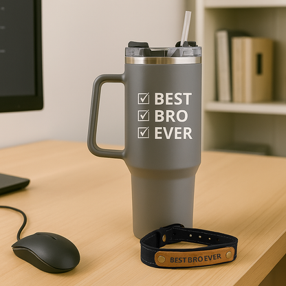 Coffee Tumbler 1200ml Presents for Brother - Large Insulated Travel Mug Raksha Bandhan Gift