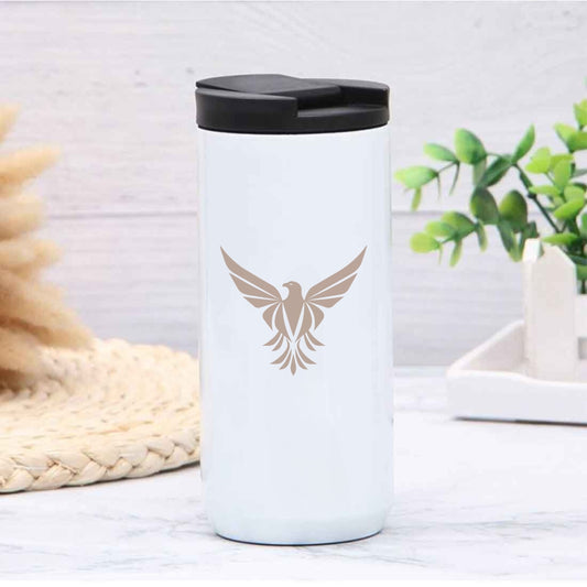 Personalized Coffee Tumbler with Logo & Name - Insulated Travelling Sipper Flask (400 ML)