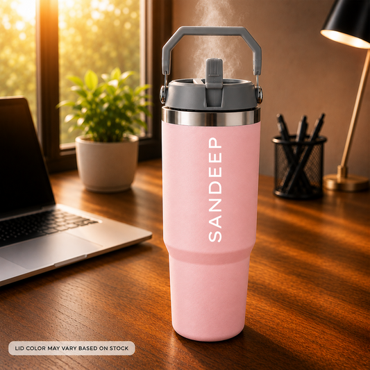 Nutcase Personalized Tumbler with Straw 900ml - BPA-free Double Insulated Sipper Bottle