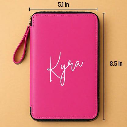 Personalized Passport Wallet with Name Faux Leather Travel Organizer & Luggage Tag Set