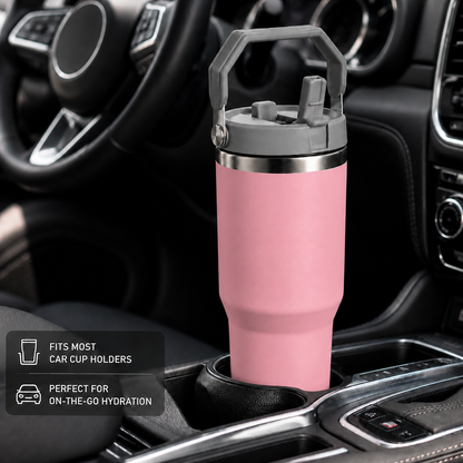Nutcase Personalized Tumbler with Handle 900ml - Double Wall Vacuum Sipper Bottle